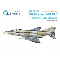 1/48 F-4M Phantom FGR.2 3D Interior Decals for Hasegawa Kit (Resin Parts)