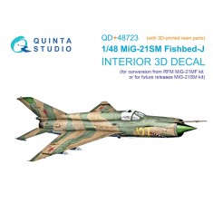 1/48 MiG-21SM Conversion 3D Interior Decals for RFM MiG-21MF Kit (Resin Parts)