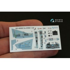 1/48 Su-25SM Interior Detail Set (on decal paper) for Kopro Kit