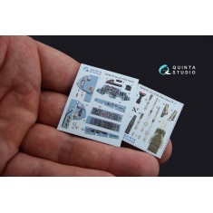 1/48 Sukhoi Su-27 3D Printed & Coloured Interior Decal Parts for KittyHawk kit