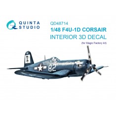 1/48 WWII F4U-1D Corsair 3D Interior Decals for Magic Factory Kit