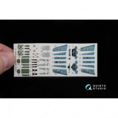 1/72 Su-30Sm Interior Detail Set (on decal paper) for Zvezda Kit