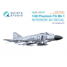 1/48 F-4K Phantom FG.1 3D Interior Decals for Hasegawa Kit (Small Version, Resin Parts)