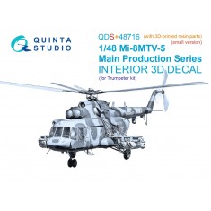 1/48 Mi-8MTV-5 Main Series 3D Interior Decals for Trumpeter Kit (Small Set, Resin Parts)