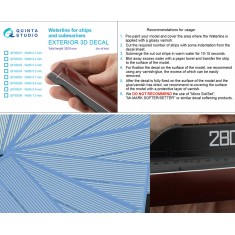 Waterline for Ships and Submarines: Width 0.5 mm, Length 2820 mm (1 sheet)