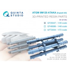1/35 9M120 Ataka ATGM Set for Ka-52, Mi-24/35 and Mi-28 (6pcs)