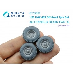 1/35 UAZ-469 Off-Road Tyre Set for Zvezda Kit