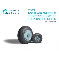 1/35 Ka-52 Wheels with Separate Hubs and Weighted Tyres for Trumpeter Kit