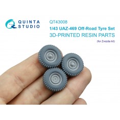 1/43 UAZ-469 Off-Road Tyre Set for Zvezda Kit