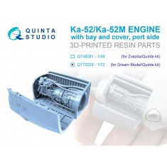 1/72 Ka-52/Ka-52M Engine with Bay and Cover #Portside for Dream Model/Quinta kits