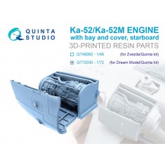 1/72 Ka-52/Ka-52M Engine with Bay and Cover #Starboard for Dream Model/Quinta kits