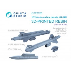 1/72 Kh-59M Air-to-Surface Missiles, Launchers & Targeting Pod (2pcs)