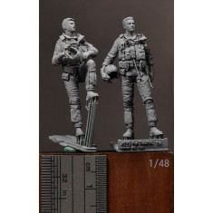 1/48 USN/US Navy F-14 Tomcat Pilots 1980s for Tamiya kits (2 figures)