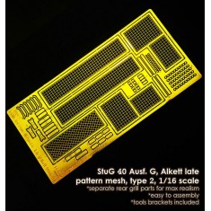 1/16 Grills for StuG III Ausf. G Late, (Alkett 1944-45) Tool Clamps included, Type 2