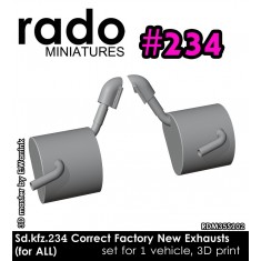 1/35 Sd.Kfz. 234 Factory-Fresh Correct Exhausts