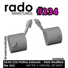 1/35 Sd.Kfz. 234 Factory-Fresh Field-Modified Exhausts (Cut Pipes)