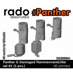 1/35 Panther Ausf.G Damaged Flammenvernichter Set #1 (3 Exhaust Pieces)