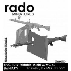 1/35 StuG III/IV Foldable Shield with MG 42 for MiniArt Kit