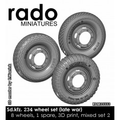 1/35 Sdkfz.234 Late War Wheels, Mixed Type