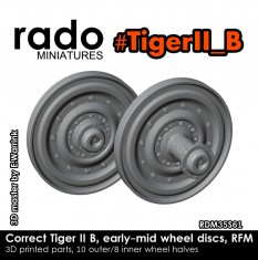1/35 Tiger II B Correct Wheel Discs (early-mid) for Rye Field Model