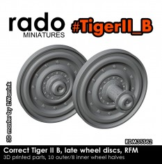 1/35 TIger II B Correct Wheel Discs (late) for Rye Field Model