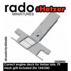 1/35 Hetzer late Correct BNN Engine Deck with PE Grill for Takom kit