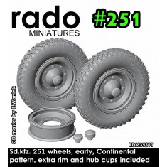 1/35 Sd.kfz. 251 Continental Directional Wheels with Spare Rim