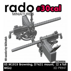 1/35 US M1919 Browning D7431 Mount (2x .30 cal MG)