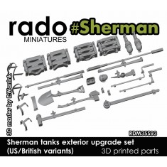 1/35 US US/British Sherman Tank Exterior Upgrade Tool set