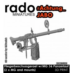 1/35 Fliegerbeschussgeraet with MG34 Panzerlauf (2 mounts, 2 MGs)