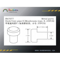 1/700 Deck Vent-Pipe II set (Mushroom-Type, Small, 25pcs)