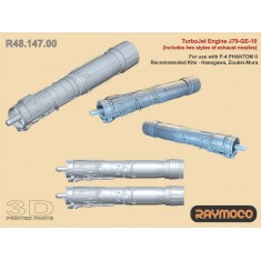 1/48 F-4 Phantom II Turbo Jet Engine J79-GE-10 for Hasegawa/Zoukei Mura kits