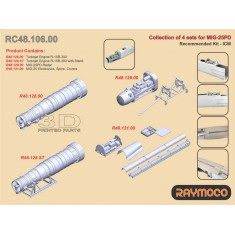 1/48 MiG-25PD Details: Engine R-15B-300, Radar, Electronics, Spine, Covers for ICM kits