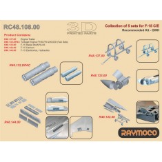 1/48 F-15 C/E Radar AN/APG-63, Engines F100-PW-220/229, etc for Great Wall Hobby kits