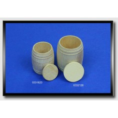 1/35 Wood Barrel for Wine/Beer H: 23mm D: 18mm (4pcs)
