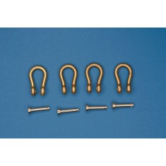1/35 Shackles with Wired Pin 4pcs (H:8.6, D: 6, r: 1.2) Used in Different Military Vehicle