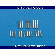 1/35 German 20mm Ammo Set for KwK 30/38 (9 Ammo Heads+12 Shells)