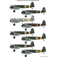 Decals for 1/32 Henschel Hs 129 B-2 in Romanian Service