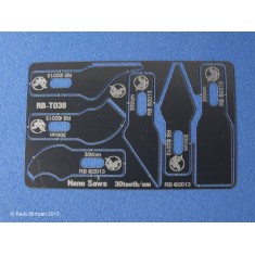 Nano Saws set (30 t/cm - 76 tpi) for Plastic, Wood and Resin parts