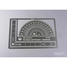 Set Square and Protractor - Centimetres