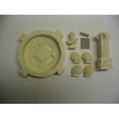 1/35 Diorama Accessories - Round Baroque Fountain (7 resin parts)