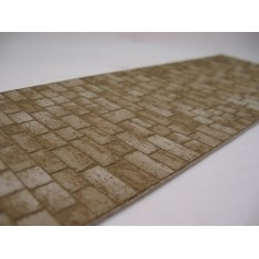 1/35 Old Cobblestone Road/Sidewalk, Big Stones (Size: 28x9cm)