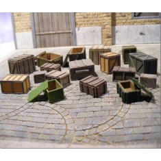 Crates & Boxes - 4 open,11 closed & accessories for 1/32, 1/35, 1/48 models