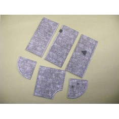 1/35 Sidewalk Super Set - 3 Straight Parts & 3 Corner Parts