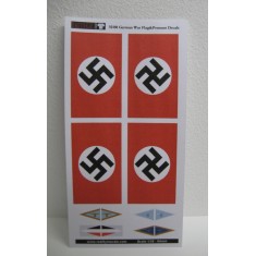 1/35 WWII German War Flags & Vehicle Pennants - 12 Decals