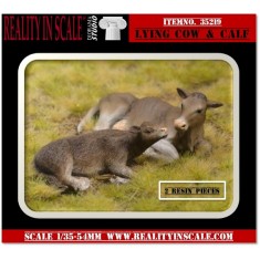 1/35 Lying Skinny Cow with Calf
