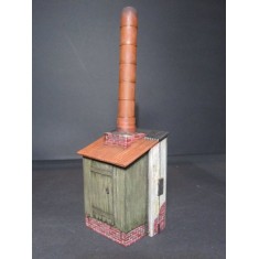 1/35 Small Industrial Shed - 3 Resin pcs (Size: 5x4.8x18.2cm)
