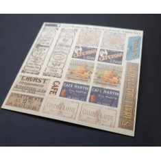 1/48 - 1/35 Shop / Business Signs On Real Wood - France Set #1