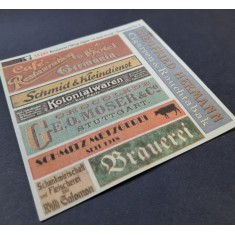 1/48 - 1/35 Shop / Business Signs On Real Wood - Germany Set #2