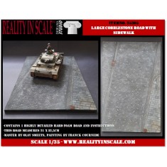 1/35 Cobblestone City Road with Sidewalk (21 x 32.5 x 0.8cm)
